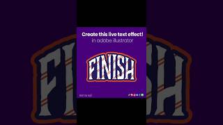 How to create a Live Text Effect in Adobe Illustrator! #tutorial #fypシ゚viral #foryou #art