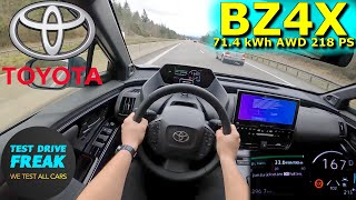 2024 Toyota BZ4X AWD 218 PS TOP SPEED AUTOBAHN DRIVE POV