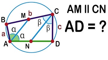 Finding the length of the line segment AD of a cyclic quadrilateral. Math Olympiad Geometry problem.
