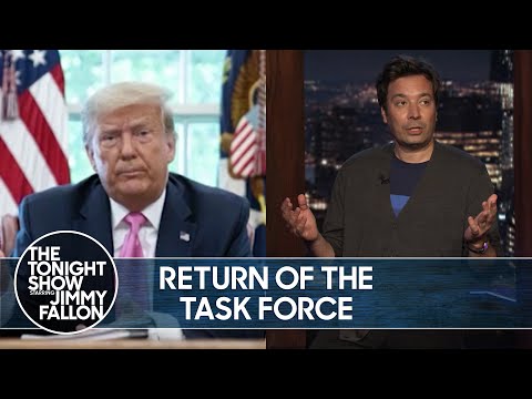 Trump’s Coronavirus Press Briefings Are Back | The Tonight Show Episode cover