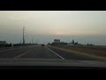 Dashboard Video - Driving West at Sunset - Clovis, CA