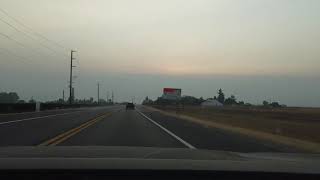 Dashboard Video - Driving West at Sunset - Clovis, CA