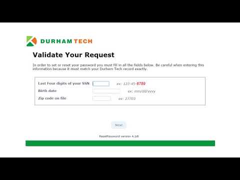 Activating your account using WebAdvisor at Durham Tech.