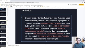 Clase 08 Programación en C++ (Arreglo Multidimensional)