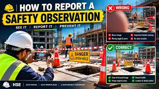 How to report a safety observation correctly, HSE safety observation writing guide.