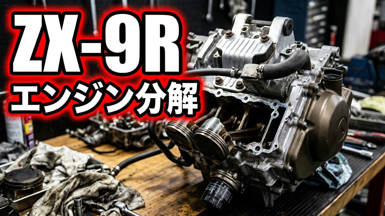 ZX-9R(ZX900C) エンジン分解 ‪@JunkYard069‬ - YouTube