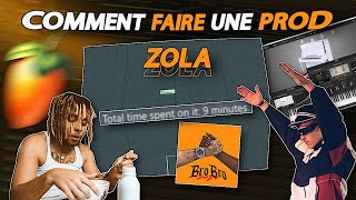FAIRE une PROD VIDE pour ZOLA en 10 MINUTES | Tuto BEATMAKER / Type BEAT FL Studio