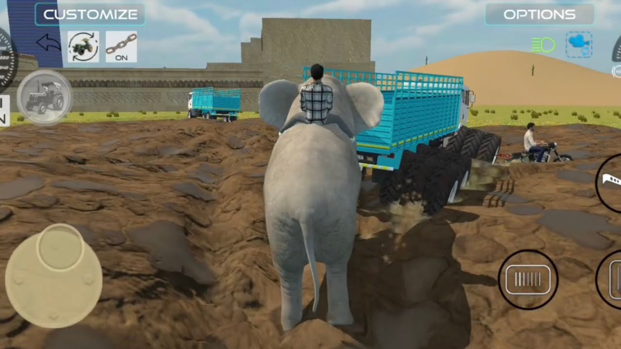 ट्रक को हाथी से टोचन करवा के बाहर निकलना पड़ा