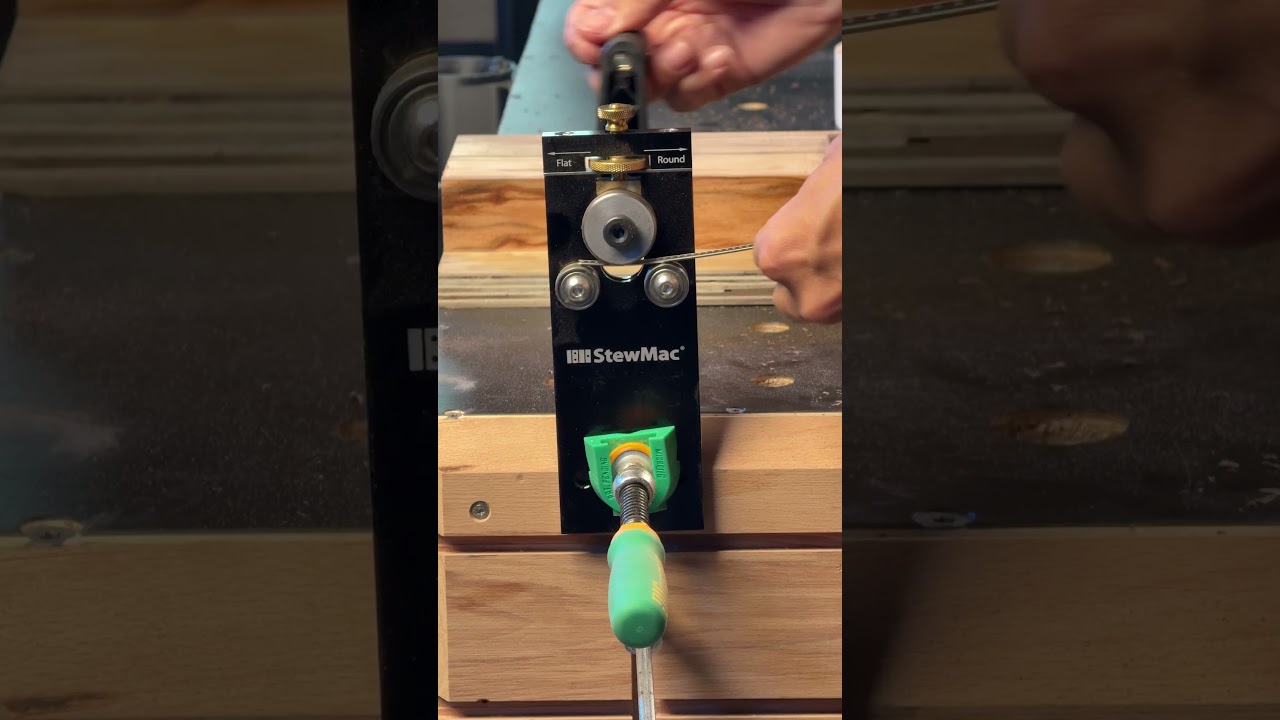 learning how to fret a guitar neck for the first time