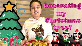 CHRISTMAS TREE🎄DECORATION WITH REAL TREATS 🍭 2025 #10yearsold #lateupload