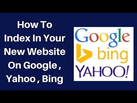 Cara indeks dalam situs web baru Anda di google yahoo bing