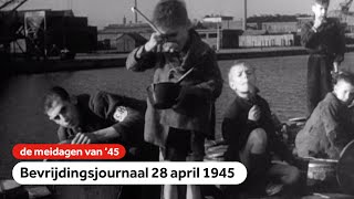 Hoopvol nieuws voor hongerend Nederland | Bevrijdingsjournaal | 28 april 1945