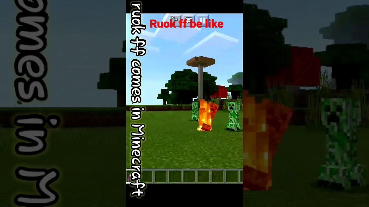#shorts  when ruok ff comes in minecraft 😱😱r#chintu ki gaming #minecraft