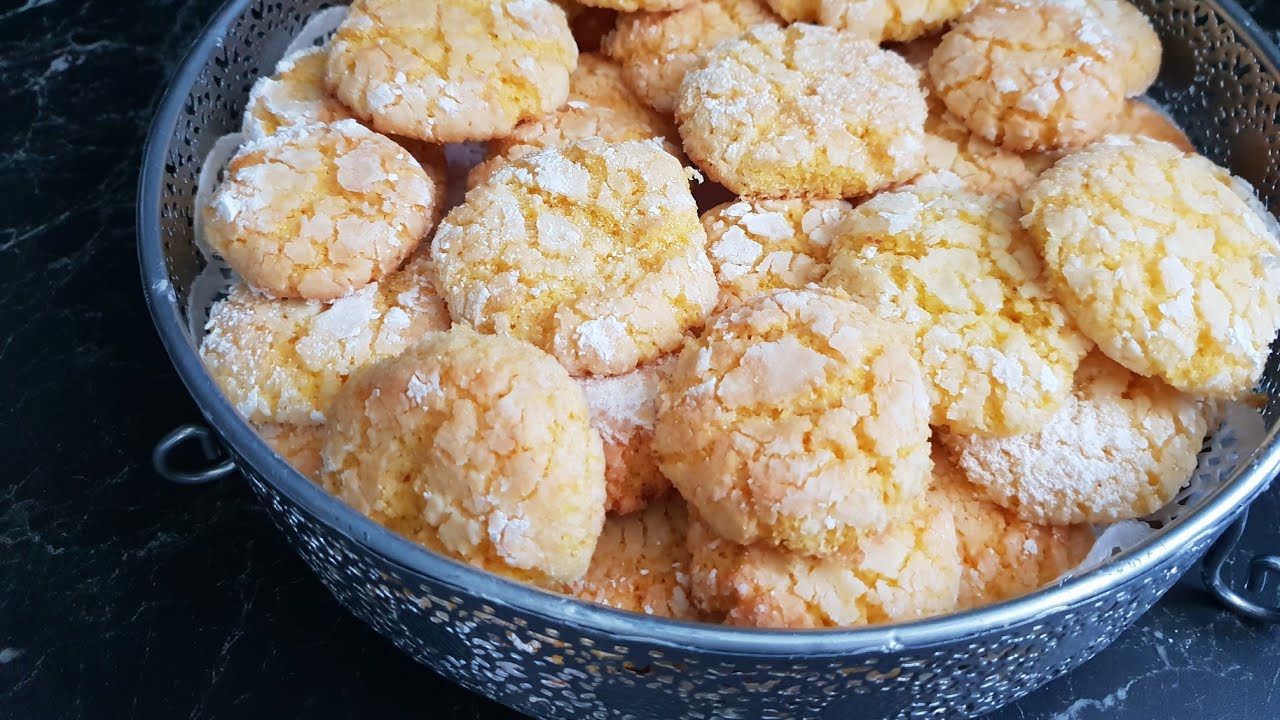 غريبة بالسميدة ديال الذرة والكوك حلويات #العيد بدون #غلوتين حصريا علي قناتي