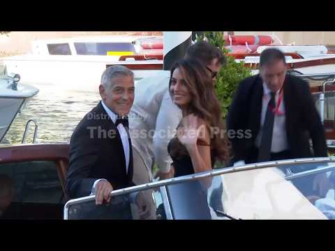 George and Amal Clooney arrive for opening of Venice