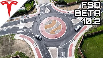 Tesla Full Self Driving Beta Annihilates Roundabouts