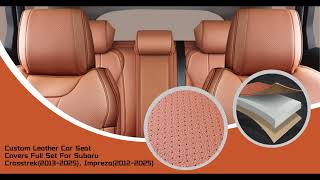Player Profile Custom Leather Car Seat Covers Full Set For Subaru Crosstrek(2013-2025), Impreza(2012-2025)