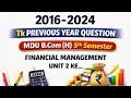 MDU B.Com (H) 5th Semester | Financial Management Unit-2 | 2016-2024 Previous Year Questions