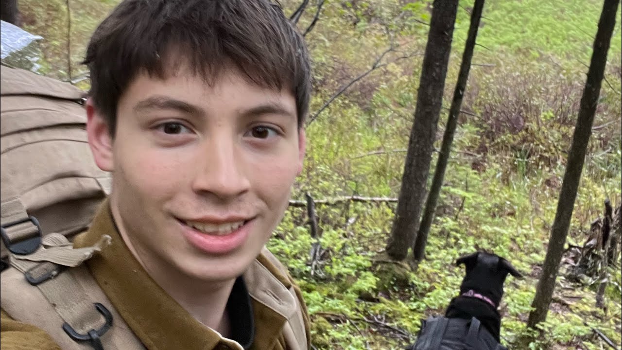 vlog #9 camping with no tent no sleeping bag no sleeping pad deep in the forest with my dog