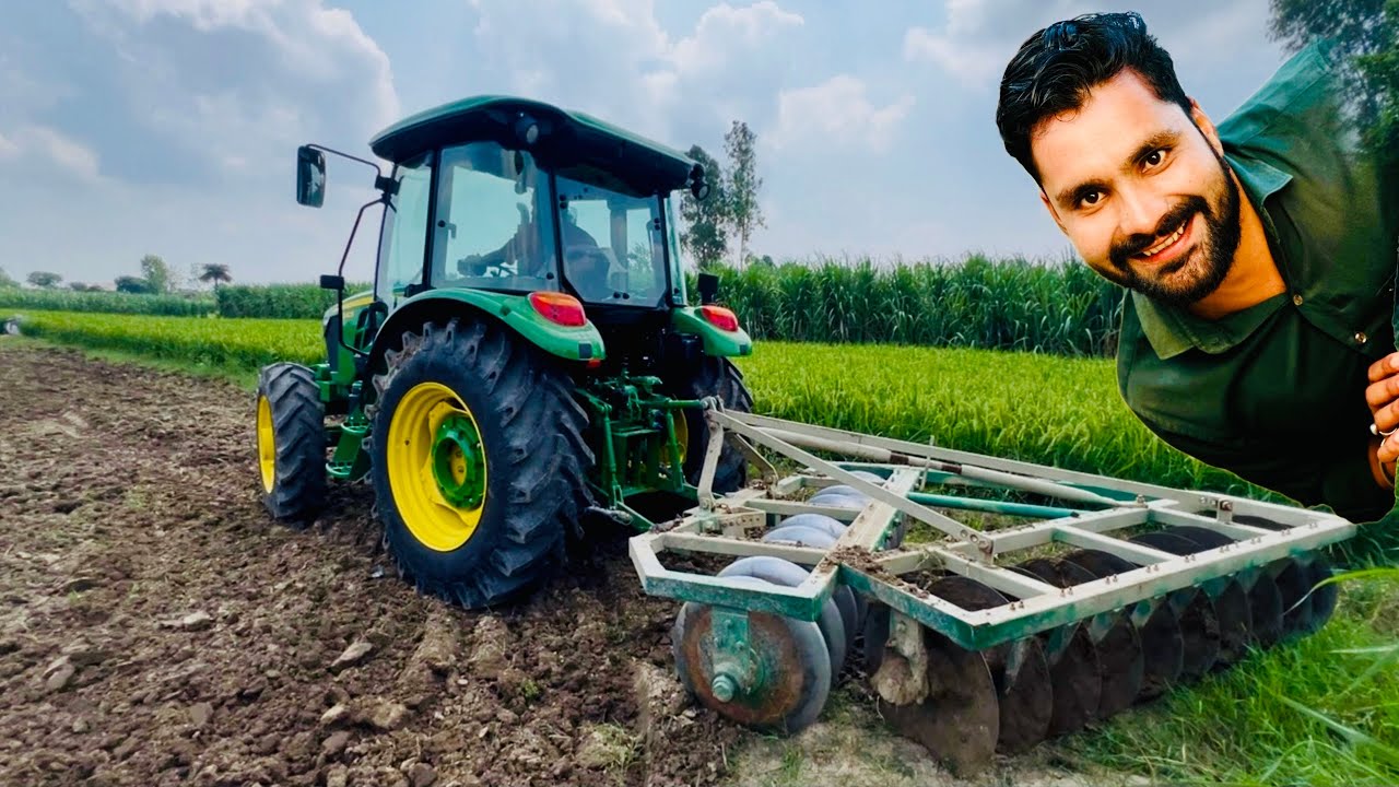 1st time chalai apne JD 5405 Ac cab par harrow !! 😊