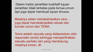CARA MERUMUSKAN MASALAH DAN  KESIMPULAN DALAM PENELITIAN KUALITATIF