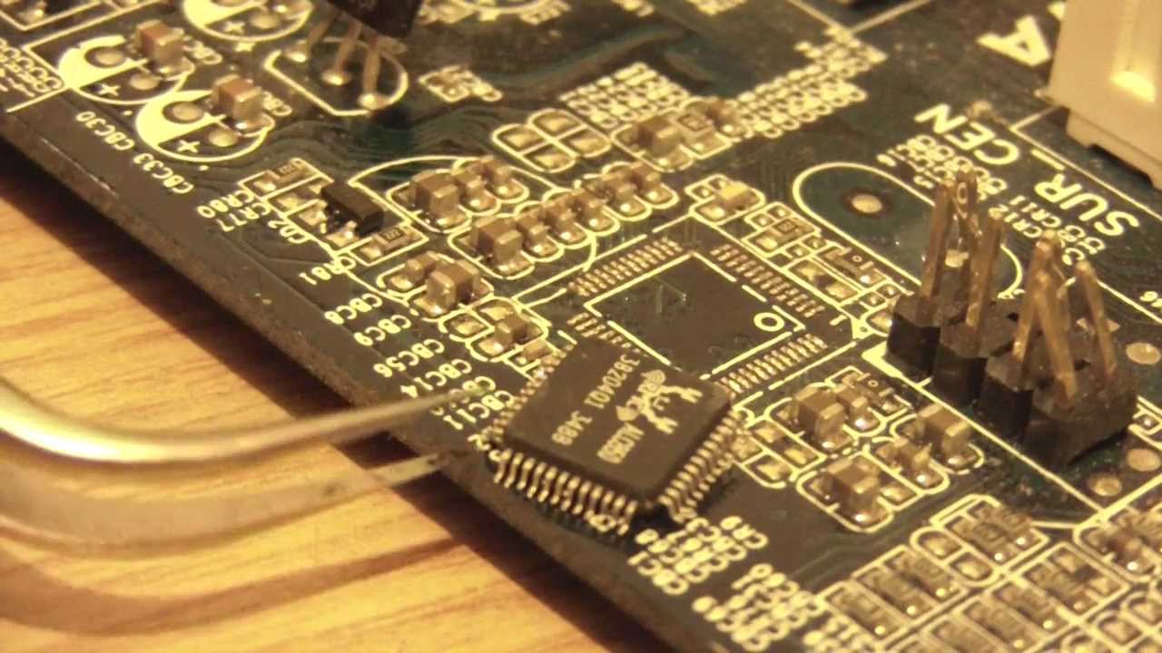 Снятие звукового чипа феном - YouTube