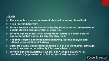 M.com - Third Semester - Research Methodology - Survey