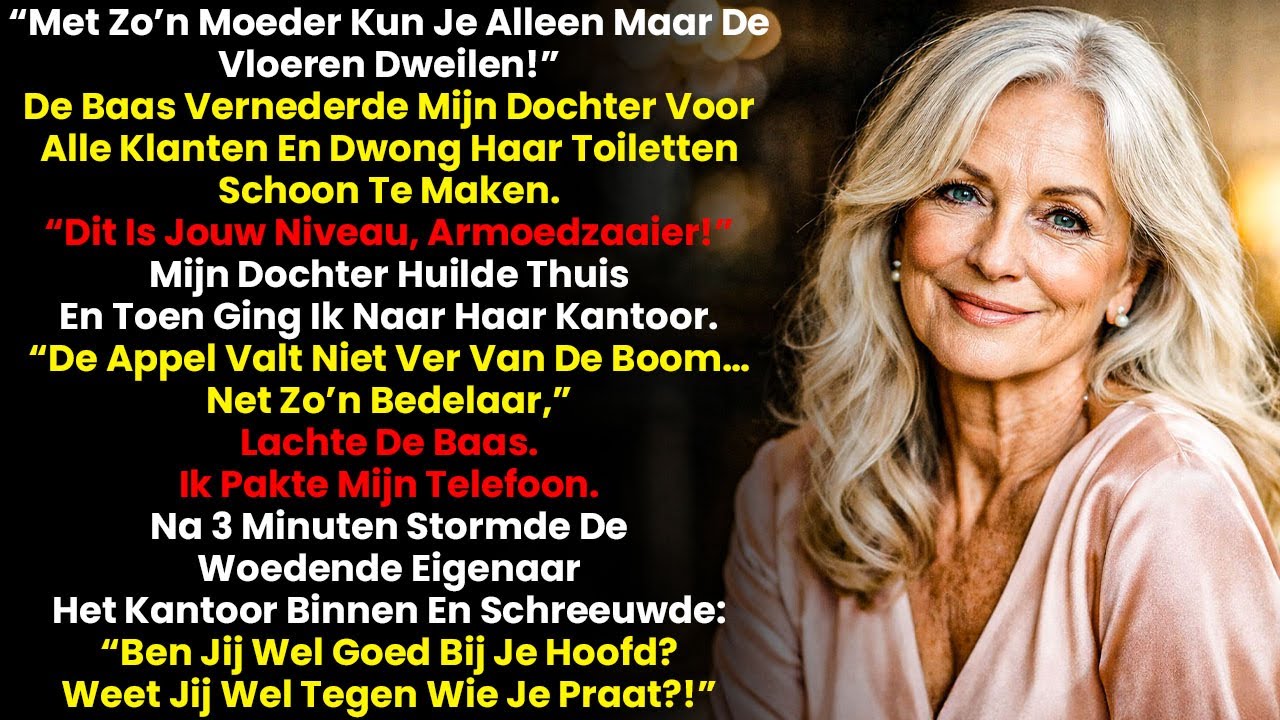 “Jouw Niveau Is Dweilen!” riep de Bazin in Amsterdam Tegen Mijn Dochter.Ze Wist Niet Wie Haar Moeder