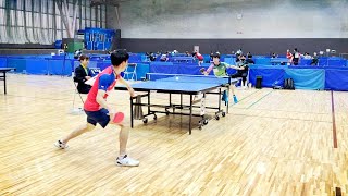 【中央大学出身】JR北海道 小松選手と対決。昨年の国スポ予選のリベンジへ。決勝リーグ初戦から前年王者と激突。【卓球】