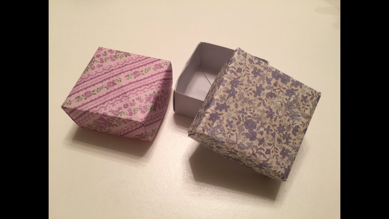 折り紙 かわいい 蓋付きの箱 折り方 origami box YouTube