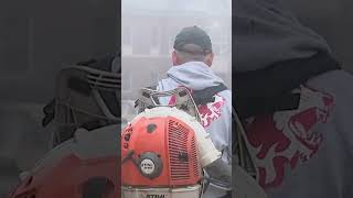 #shorts: Leafblower user interrupts live coverage of Luigi Mangione arrest