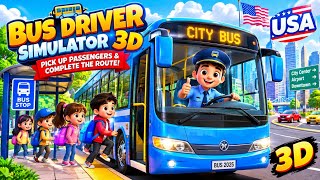 Driving Passengers to Their Destination 🚌🚦 | Realistic Bus Driver Simulator 3D | USA Gaming screenshot 4