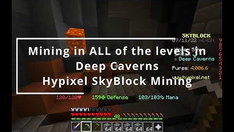 Mining in ALL of the levels in Deep Caverns - Hypixel SkyBlock Mining