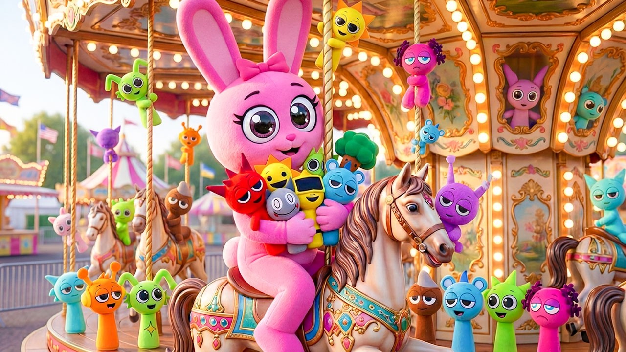 Where is Sprunki Hiding? 🔍 Pinki Amusement Park Adventure 🎡
