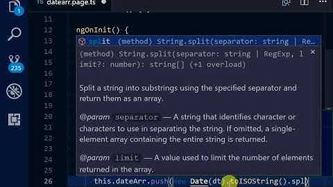 Getting all dates between two dates in ionic 5 app