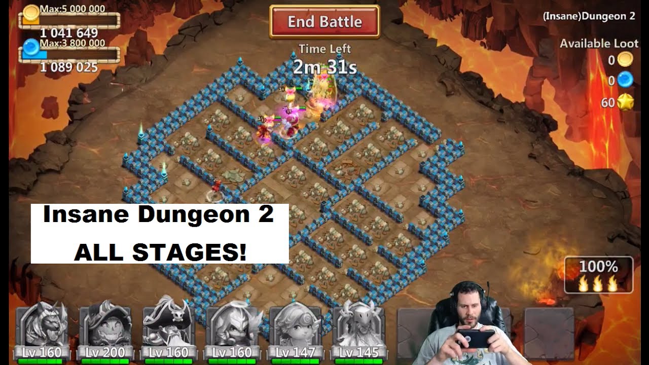 JT's Free 2 Play INSANE Dungeon 2 With AnubiS Castle Clash - YouTube