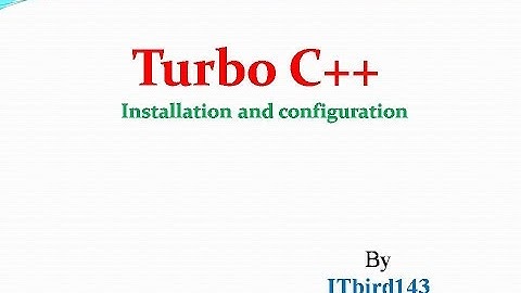 Turbo C++ - Installing Turbo C++ using DOSBOX in Windows 7