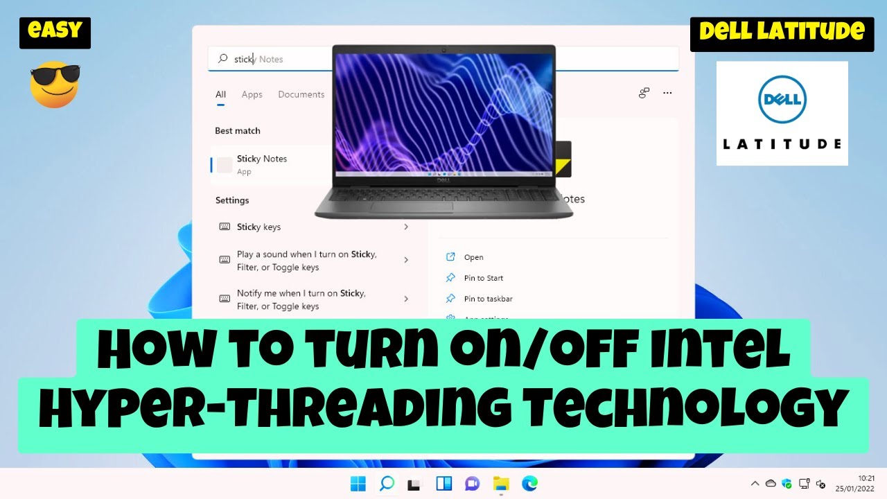 How to turn on/off Intel Hyper-Threading Technology Dell Latitude Laptops