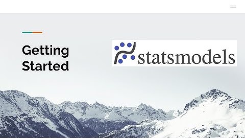 Getting Started with statsmodels