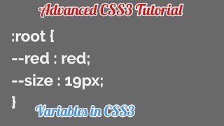 Css variables /Variables in css3/ why do we use Css variables ?