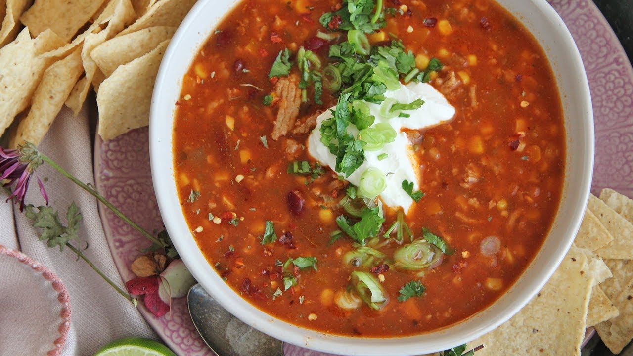 The Easiest Turkey Taco Soup | Laura in the Kitchen