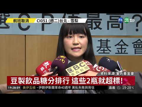 糖分高.蛋白質低 豆漿標示規範不足 | 華視新聞 20190212