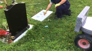 Fixing a headstone
