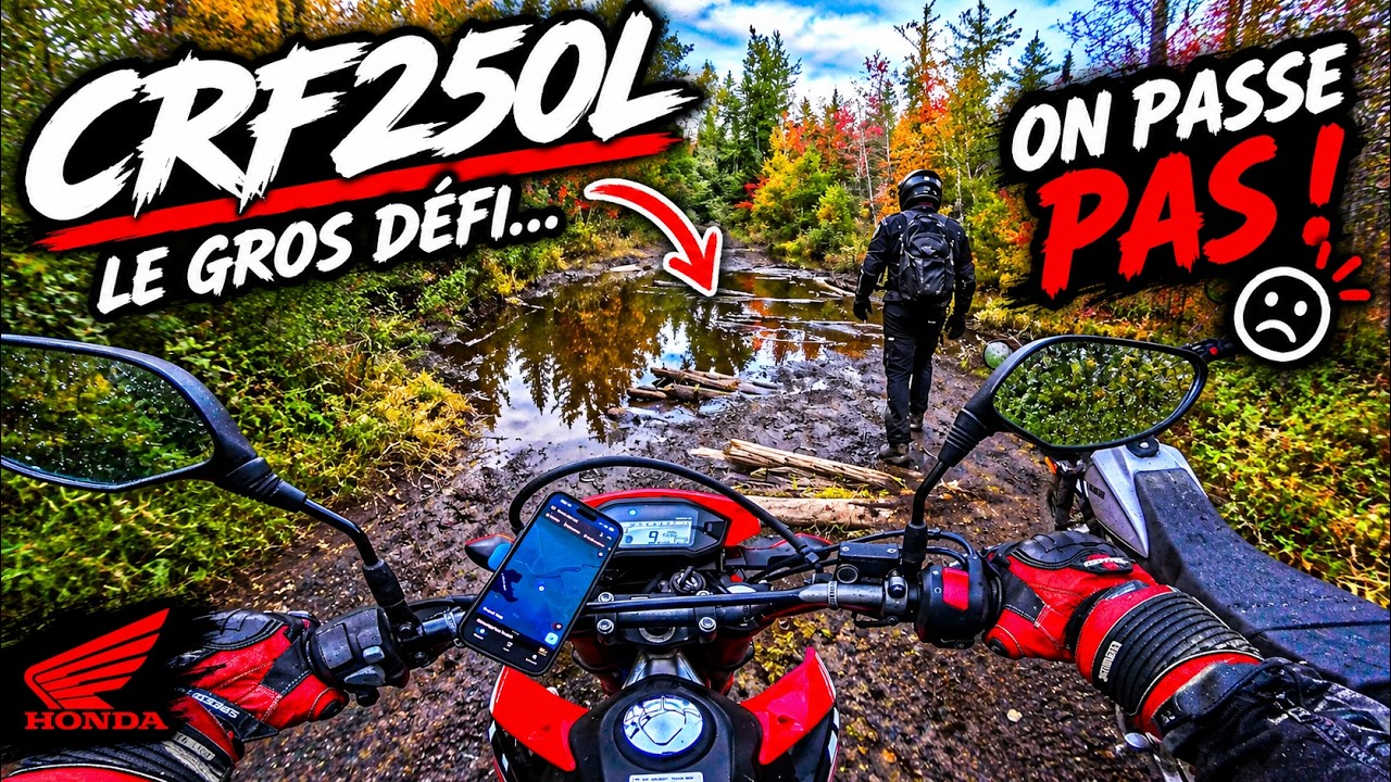 UN ÉNORME TROU D’EAU NOUS BLOQUE ! 😱💦 | CRF250L EN TRAIL – PARTIE 1