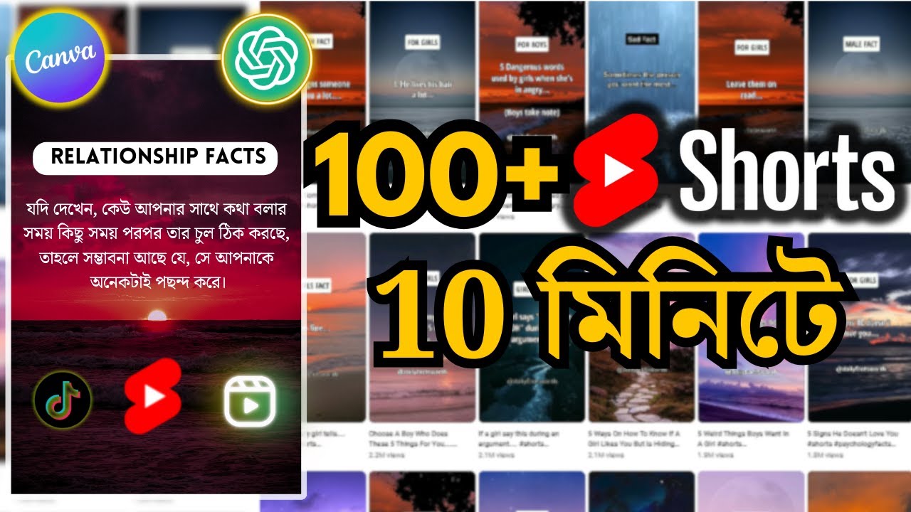 Create 100 YouTube Shorts In 10 MINUTES Using AI Canva + ChatGPT ...