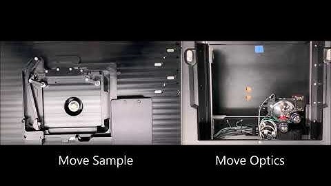 Etaluma microscope automation platforms side by side; move the sample or move the optics