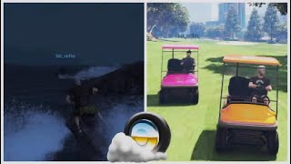 Ci sfidiamo nelle gare acquatiche e con i caddie - GTA 5 online