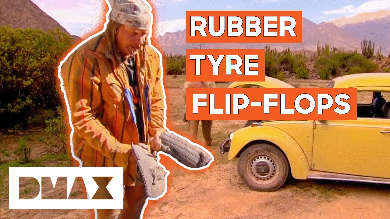 Cody Uses Rubber Tyre To Craft Sandals | Dual Survival