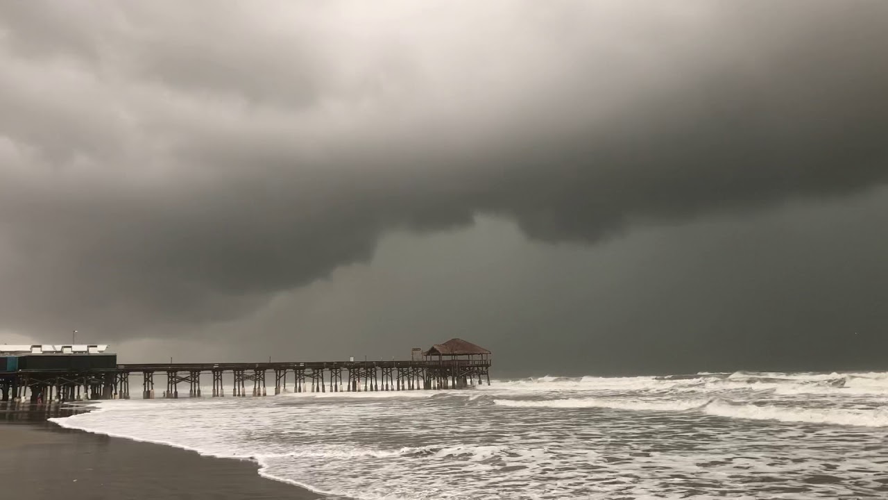 INTENSE SQUALL, developing water spout over Cocoa Beach Pier, FL! YouTube