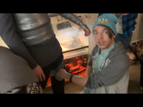 Getting Covered In my friends sticky tape!